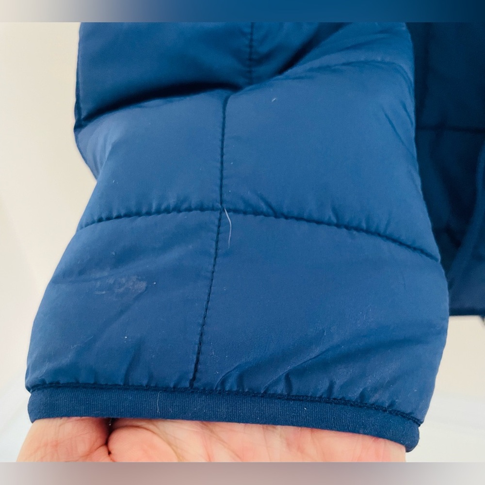Utilitarian Voyager Blue Quilted Puffer Jacket Fleece Lined Men’s Medium - Picture 10 of 14